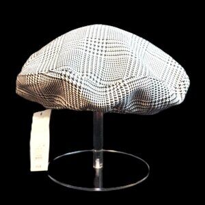A New Day Houndstooth Black and White Beret Hat